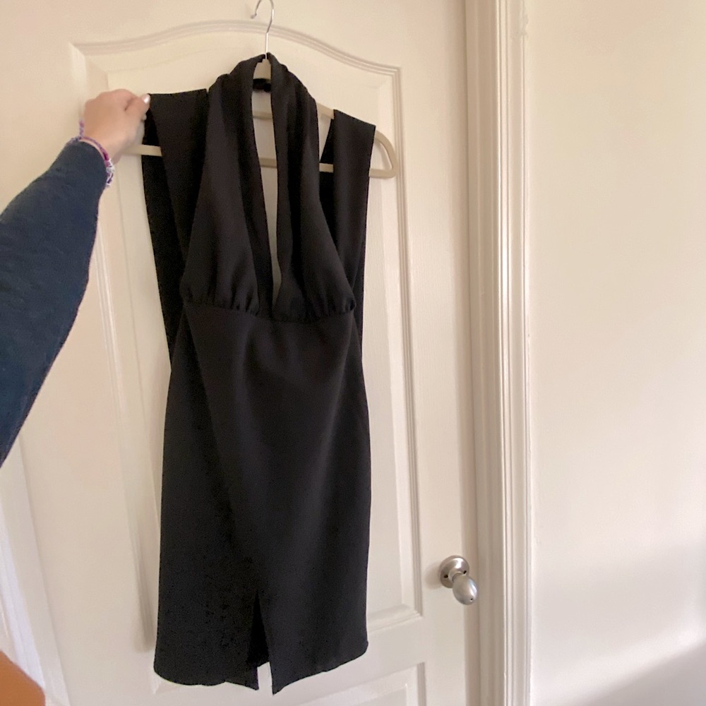 DNA black halter dress